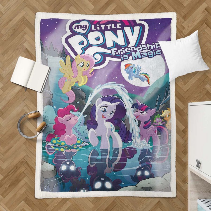 My Little Pony Alle Charaktere Freundschaft ist Magie Decke - Fleecedecke – Bild 3