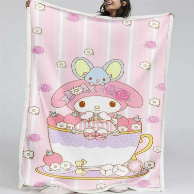 Meine Melodie Süßes Hello Kitty 01 Decke - Fleecedecke