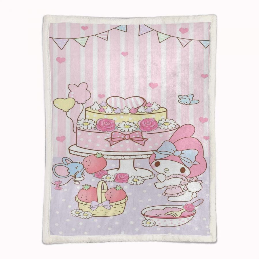 Meine Melodie Süßes Hello Kitty 02 Decke - Fleecedecke – Bild 2