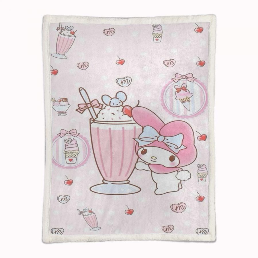 Meine Melodie Süßes Hello Kitty 04 Decke - Fleecedecke – Bild 2