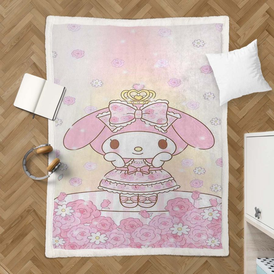 Meine Melodie Süßes Hello Kitty 05 Decke - Fleecedecke – Bild 3