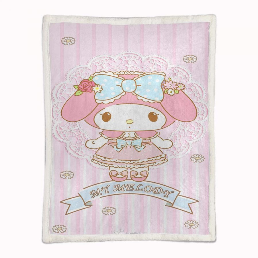 Meine Melodie Süßes Hello Kitty 06 Decke - Fleecedecke – Bild 2
