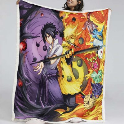 Naruto und Sasuke Uchiha Decke - Fleecedecke