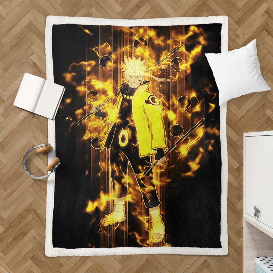 Naruto Uzumaki Charakter 01 Decke - Fleecedecke – Bild 3