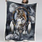 Indianischer Wolf Decke – Fleecedecke