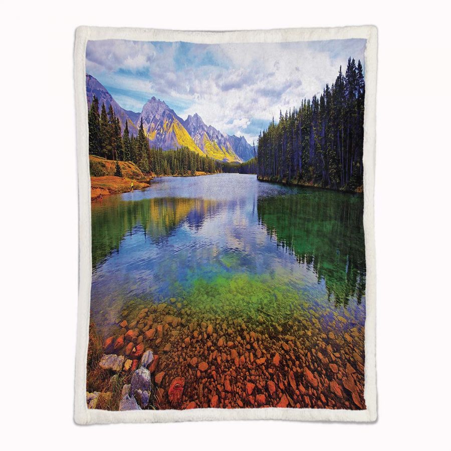 Natürlicher See Decke - Fleecedecke – Bild 2
