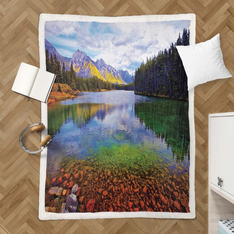 Natürlicher See Decke - Fleecedecke – Bild 3