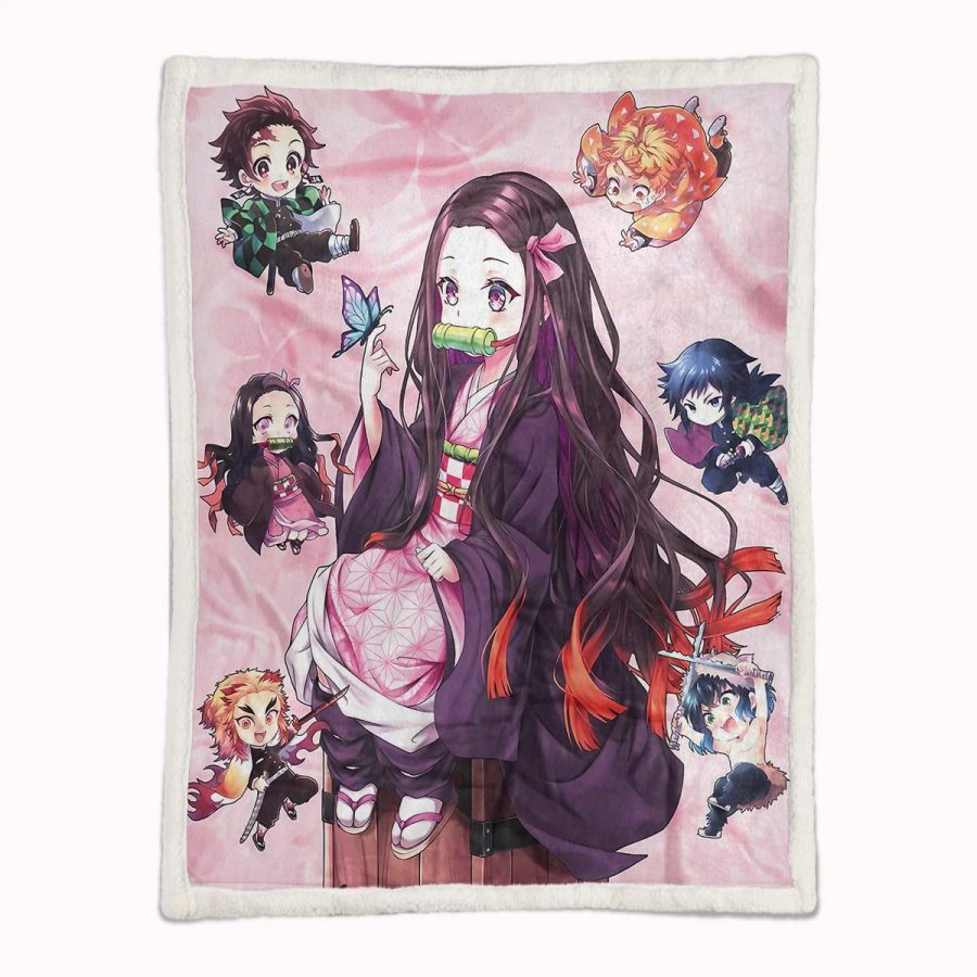 Nezuko Kamado Demon Slayer 01 Decke - Fleecedecke – Bild 2