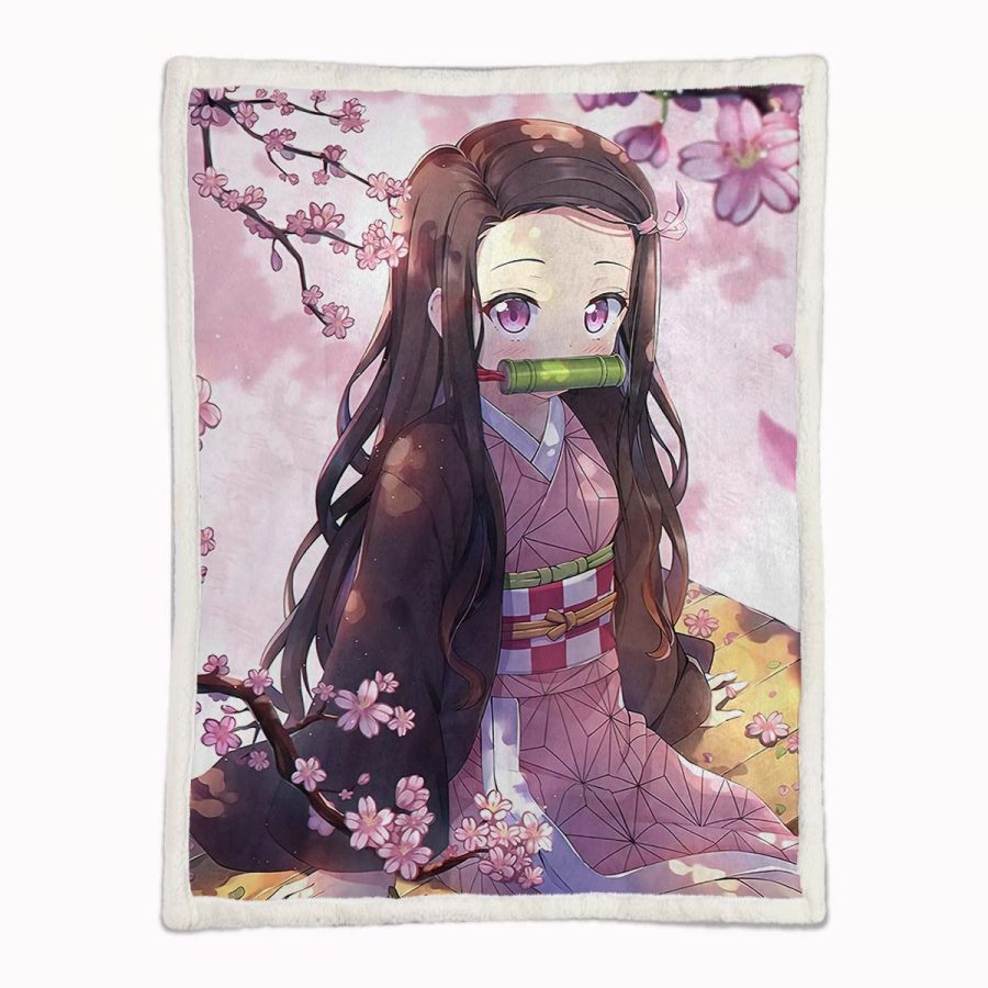 Nezuko Kamado Demon Slayer 02 Decke - Fleecedecke – Bild 2