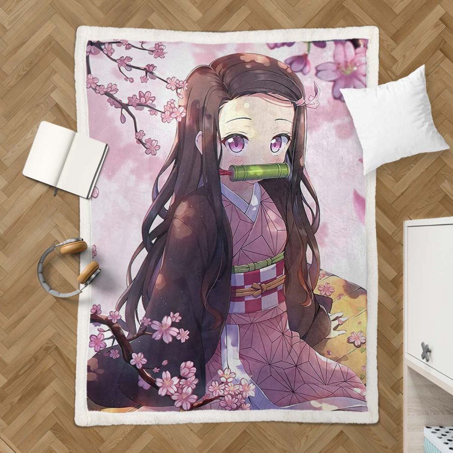 Nezuko Kamado Demon Slayer 02 Decke - Fleecedecke – Bild 3