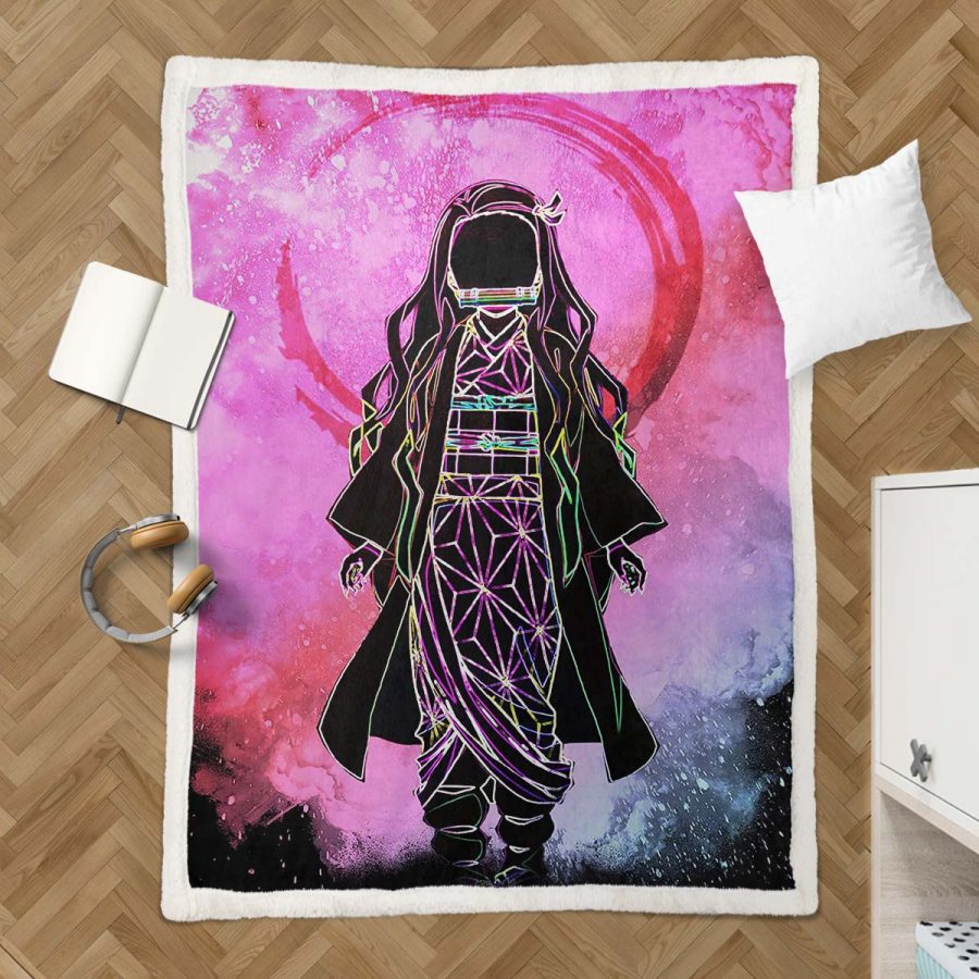 Nezuko Kamado Demon Slayer 04 Decke - Fleecedecke – Bild 3