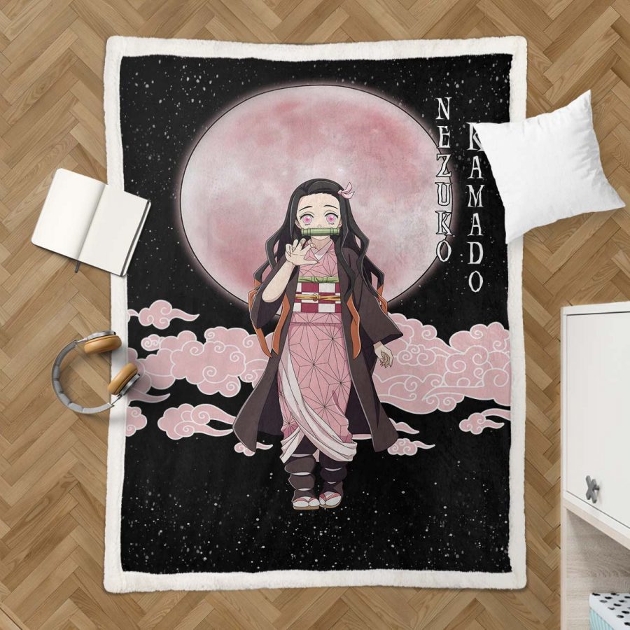 Nezuko Kamado Demon Slayer 05 Decke - Fleecedecke – Bild 3