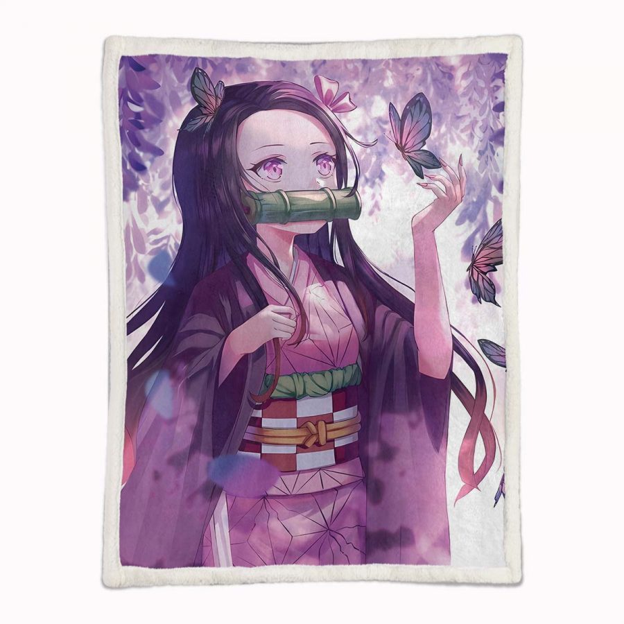 Nezuko Kamado Demon Slayer 06 Decke - Fleecedecke – Bild 2