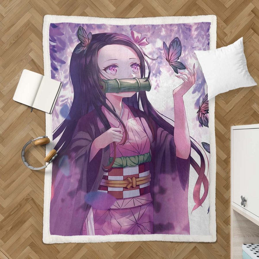Nezuko Kamado Demon Slayer 06 Decke - Fleecedecke – Bild 3