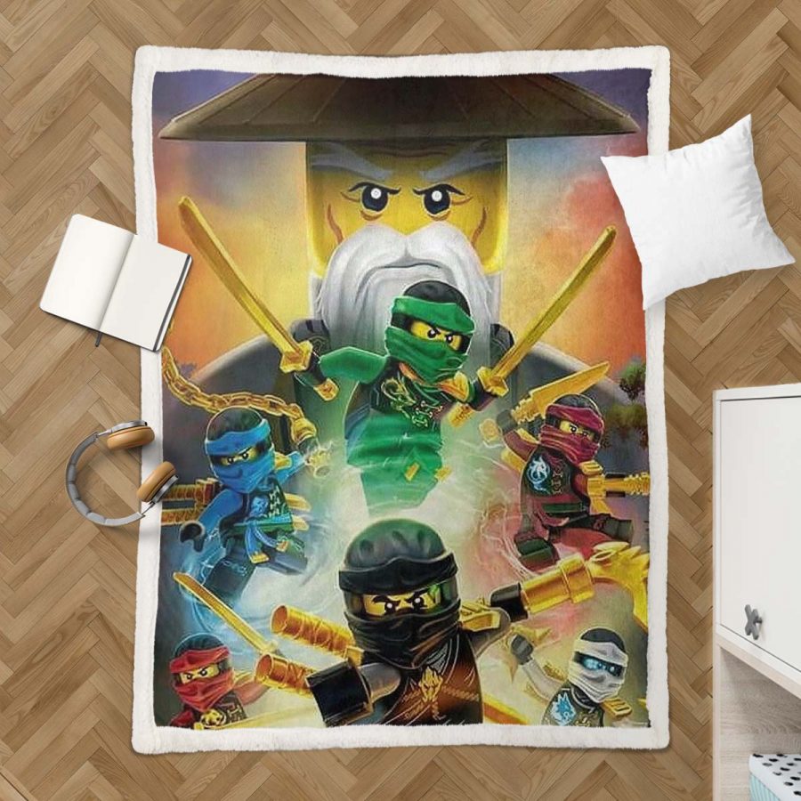 Ninjago Alle Charaktere 1001 Decke - Fleecedecke – Bild 3