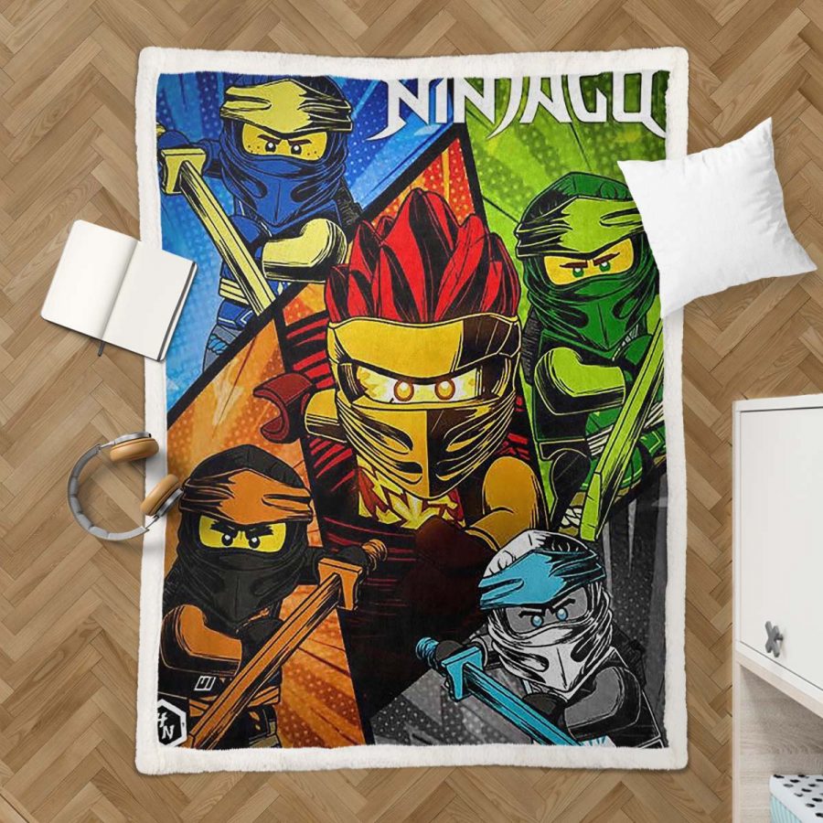 Ninjago Alle Charaktere 1008 Decke - Fleecedecke – Bild 3