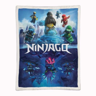 Alternative view of Ninjago: Alle Charaktere kämpfen 1015 Decke - Fleecedecke