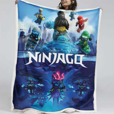 Ninjago: Alle Charaktere kämpfen 1015 Decke - Fleecedecke