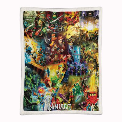 Alternative view of Ninjago: Alle Charaktere kämpfen 1016 Decke - Fleecedecke