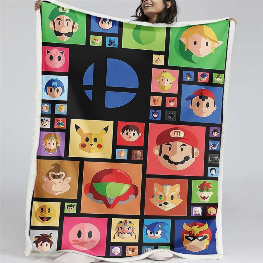 Nintendo-Charakterspiel Decke - Fleecedecke