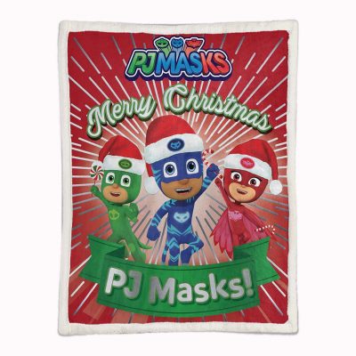Alternative view of PJ Masks Alle Charaktere Frohe Weihnachten 05 Decke - Fleecedecke