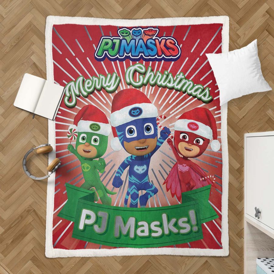 PJ Masks Alle Charaktere Frohe Weihnachten 05 Decke - Fleecedecke – Bild 3