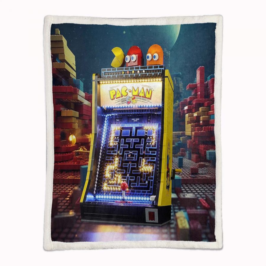 Pacman-Spielautomat 02 Decke - Fleecedecke – Bild 2