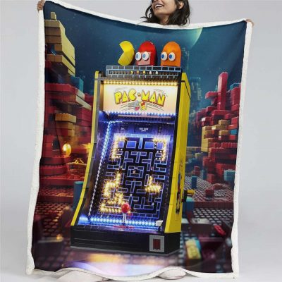 Pacman-Spielautomat 02 Decke - Fleecedecke