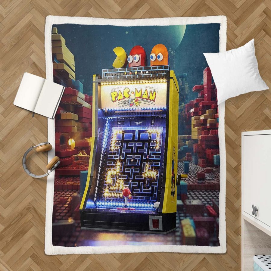 Pacman-Spielautomat 02 Decke - Fleecedecke – Bild 3