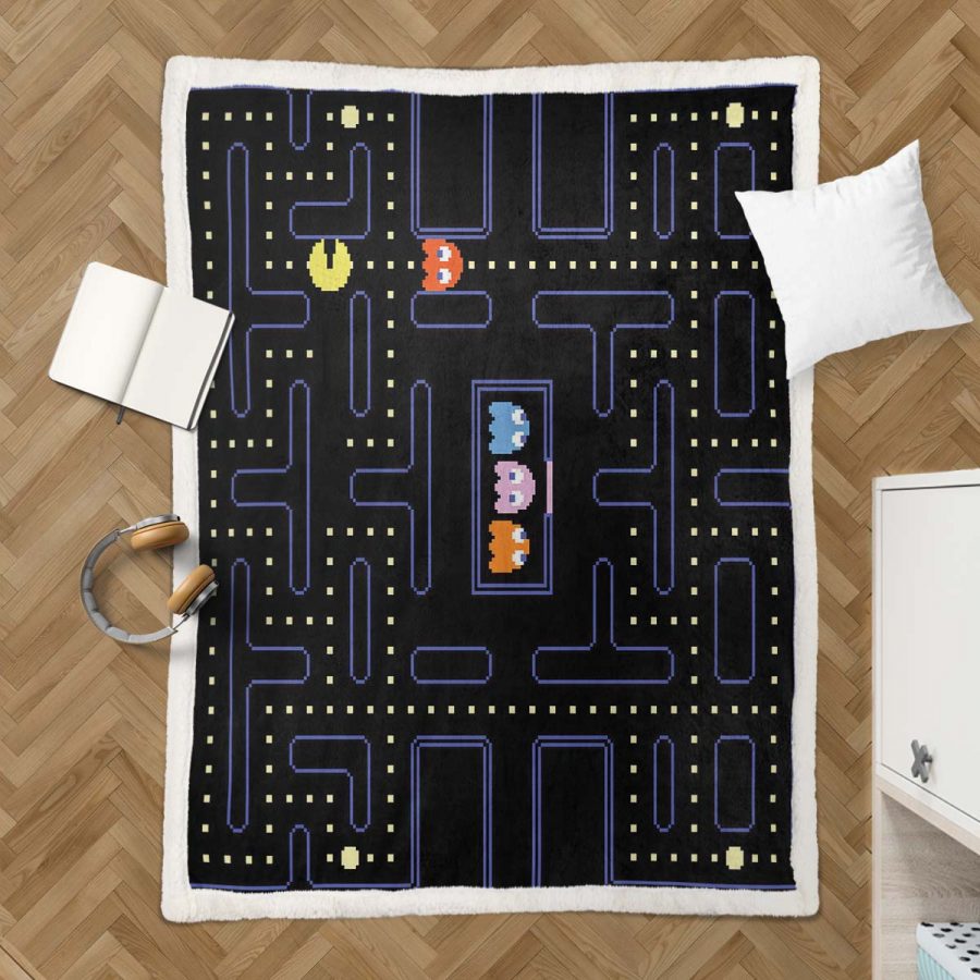 Pacman-Spielkarte 01 Decke - Fleecedecke – Bild 3