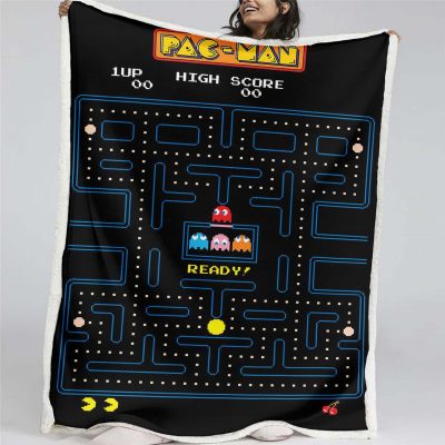 Pacman-Spielkarte 03 Decke - Fleecedecke