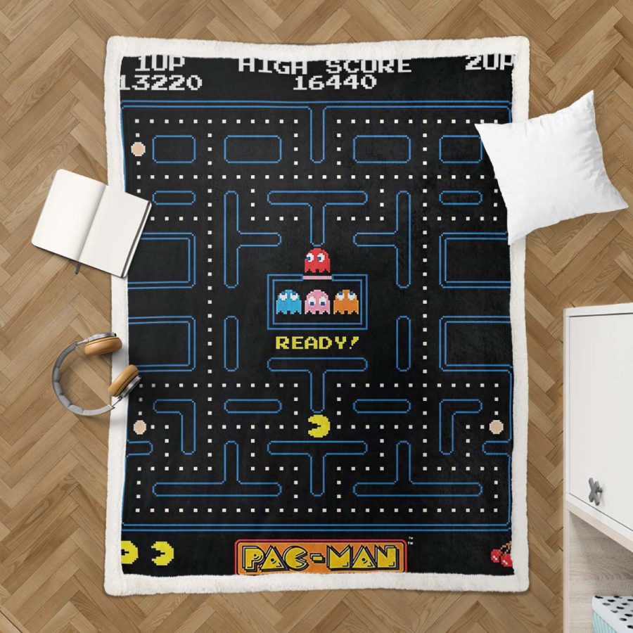 Pacman-Spielkarte 04 Decke - Fleecedecke – Bild 3