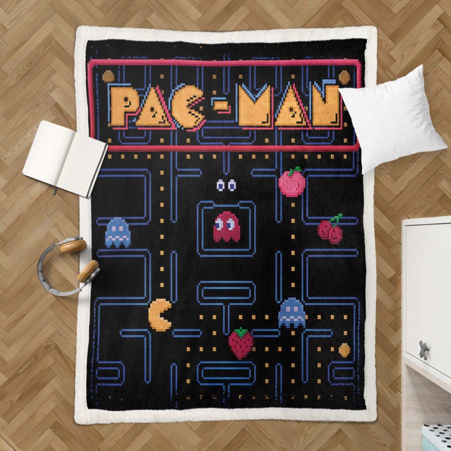 Pacman-Spielkarte 05 Decke - Fleecedecke – Bild 3