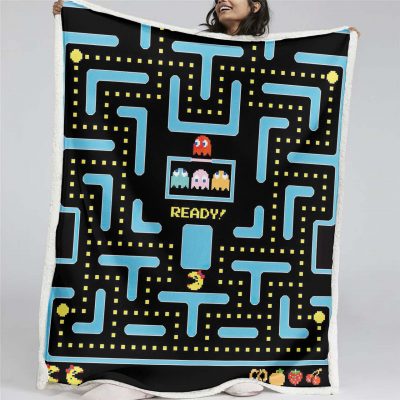 Pacman-Spielkarte 06 Decke - Fleecedecke