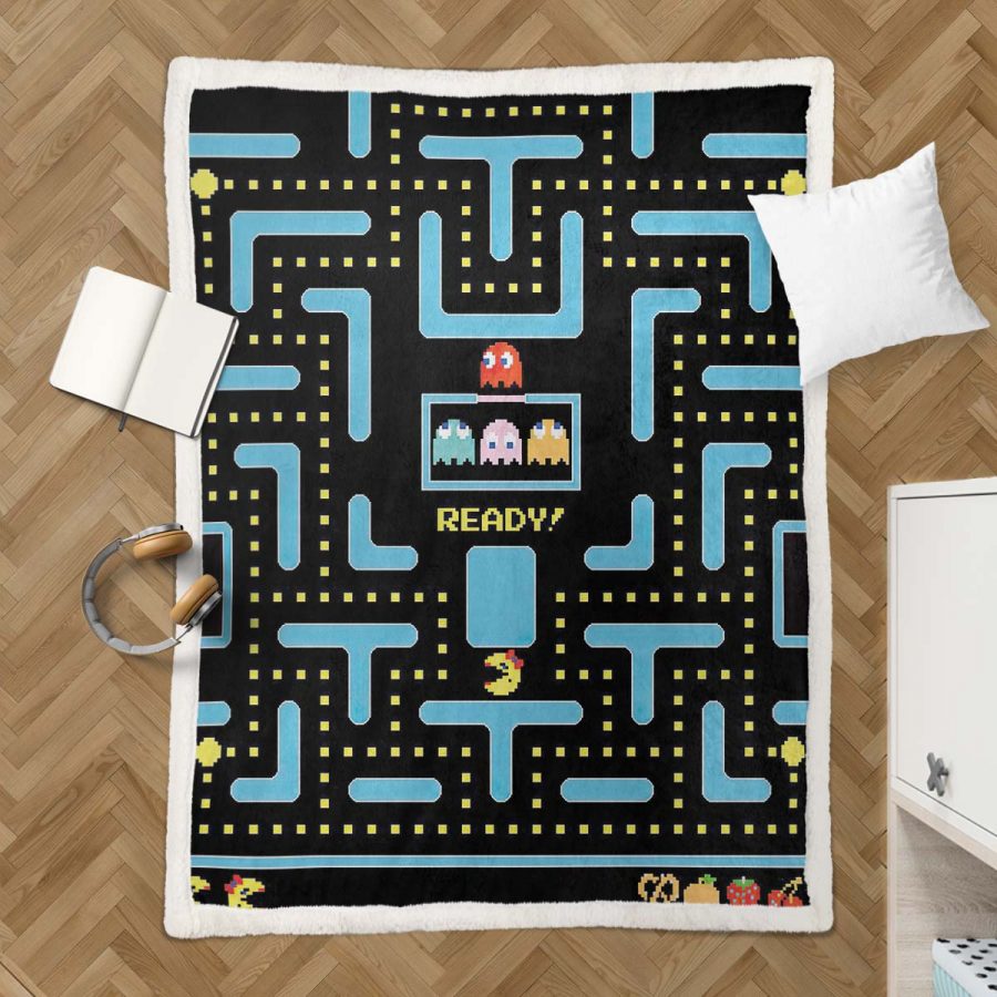 Pacman-Spielkarte 06 Decke - Fleecedecke – Bild 3