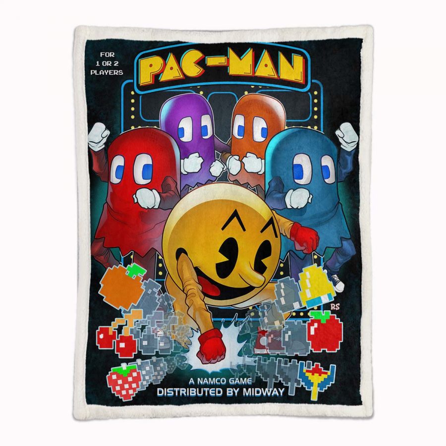 Pacman-Spielkarte 08 Decke - Fleecedecke – Bild 2