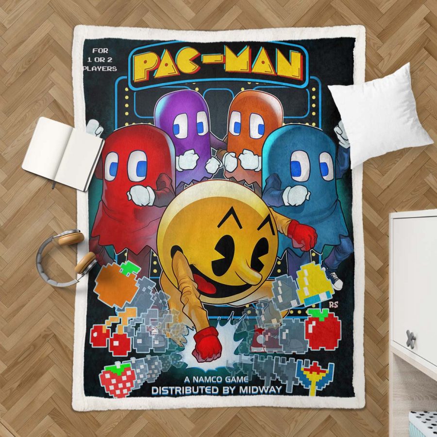 Pacman-Spielkarte 08 Decke - Fleecedecke – Bild 3