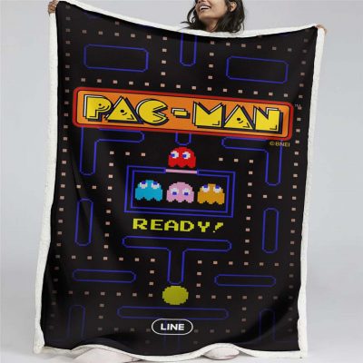 Pacman-Spielkarte 11 Decke - Fleecedecke