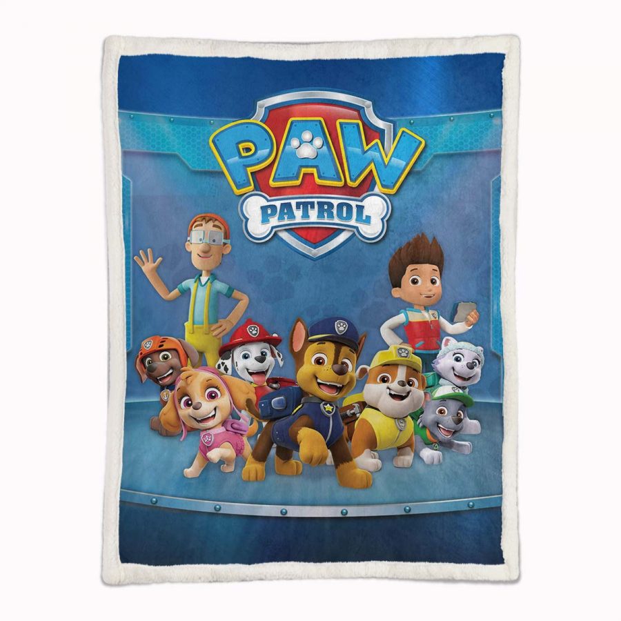 Paw Patrol Alle Charaktere Happy Face 01 Decke - Fleecedecke – Bild 2