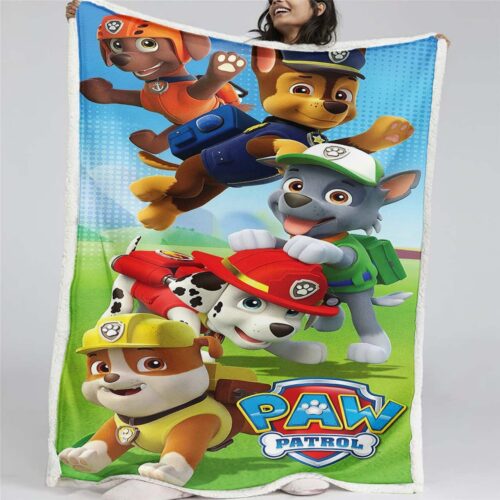 Paw Patrol Alle Charaktere Der mächtige Film 12 Decke - Fleecedecke