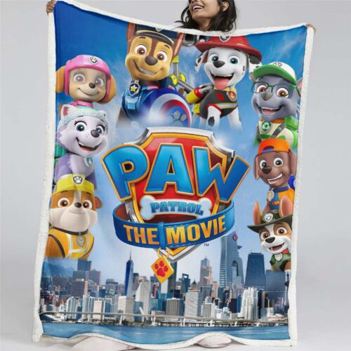 Paw Patrol Alle Charaktere Der mächtige Film 13 Decke - Fleecedecke