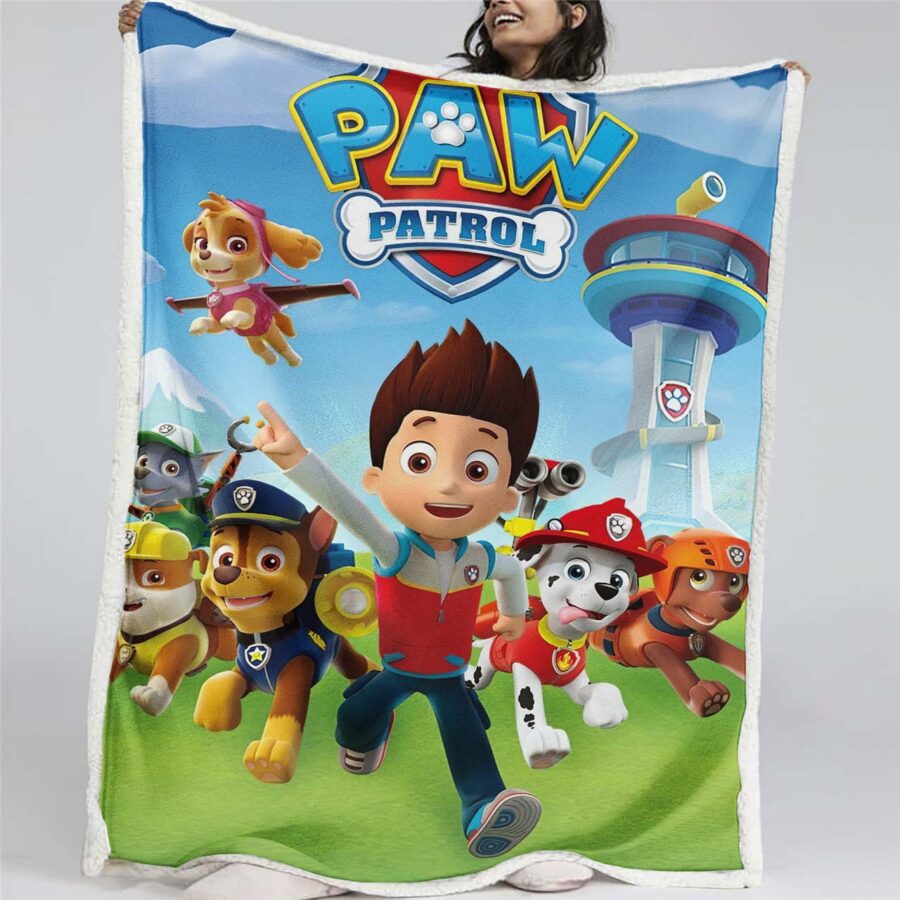 Paw Patrol Alle Charaktere Der mächtige Film 15 Decke - Fleecedecke