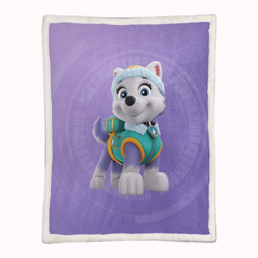 Paw Patrol Everest Charakter Glückliches Gesicht 02 Decke - Fleecedecke – Bild 2