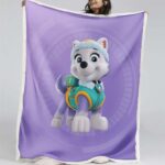 Paw Patrol Everest Charakter Glückliches Gesicht 02 Decke – Fleecedecke