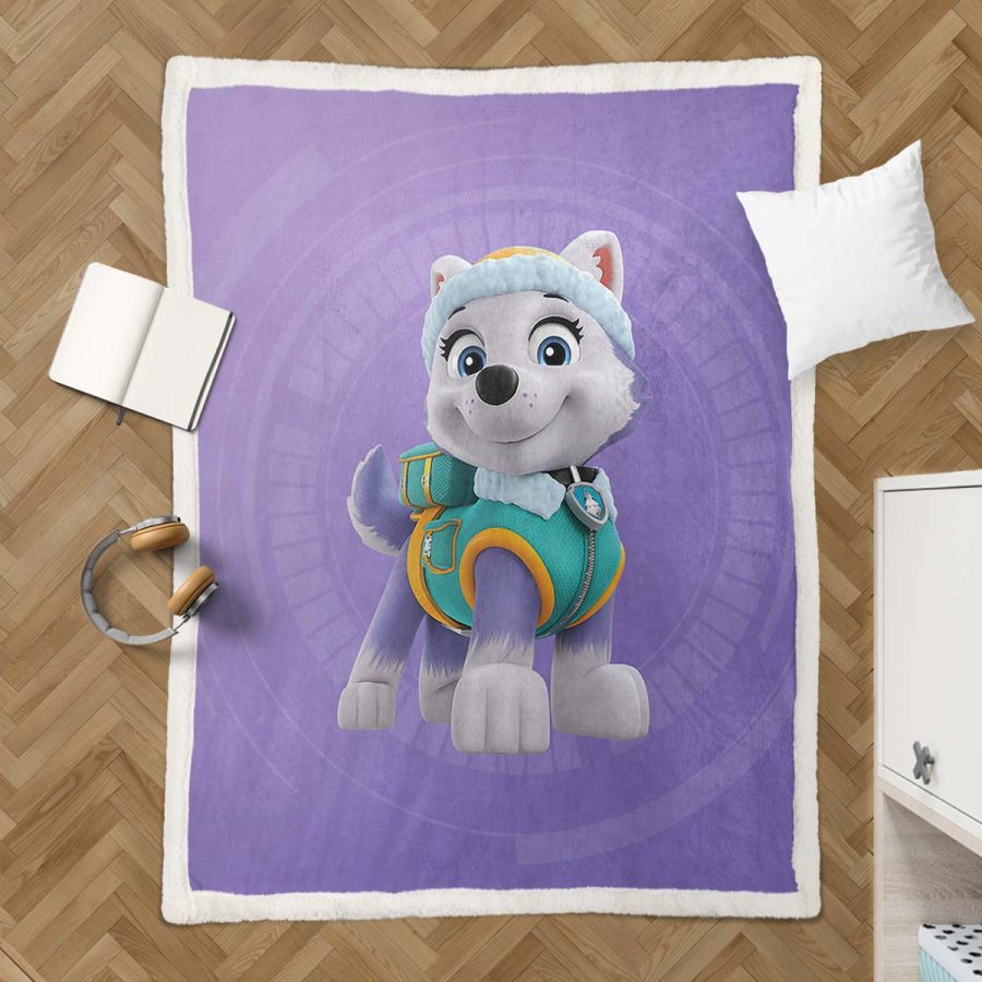 Paw Patrol Everest Charakter Glückliches Gesicht 02 Decke - Fleecedecke – Bild 3