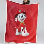 Paw Patrol Marshall Charakter Glückliches Gesicht 01 Decke – Fleecedecke