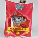 Paw Patrol Marshall Charakter Glückliches Gesicht 02 Decke – Fleecedecke