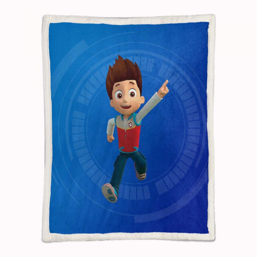 Paw Patrol Ryder Charakter Glückliches Gesicht 02 Decke - Fleecedecke – Bild 2