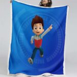 Paw Patrol Ryder Charakter Glückliches Gesicht 02 Decke – Fleecedecke