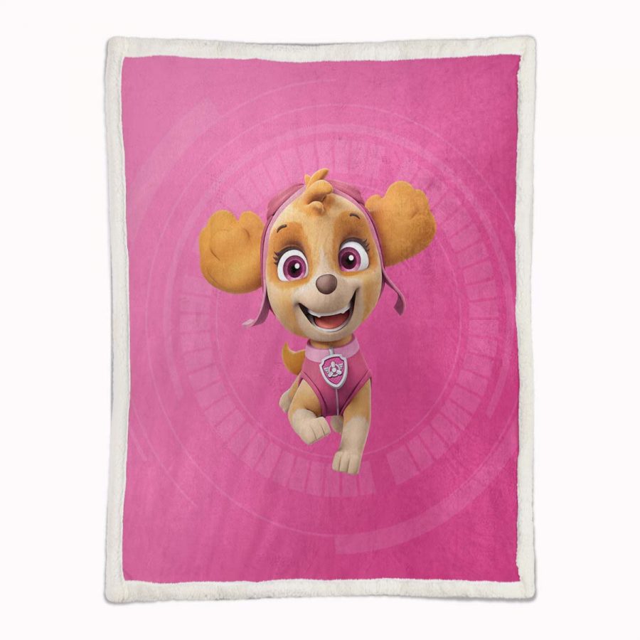 Paw Patrol Skye Charakter Glückliches Gesicht 01 Decke - Fleecedecke – Bild 2
